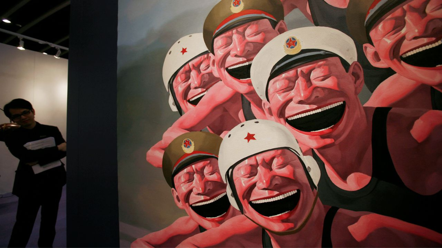 Internautas acusam artista chinês Yue Minjun de insultar o seu país | P55 Magazine | p55-art-auctions