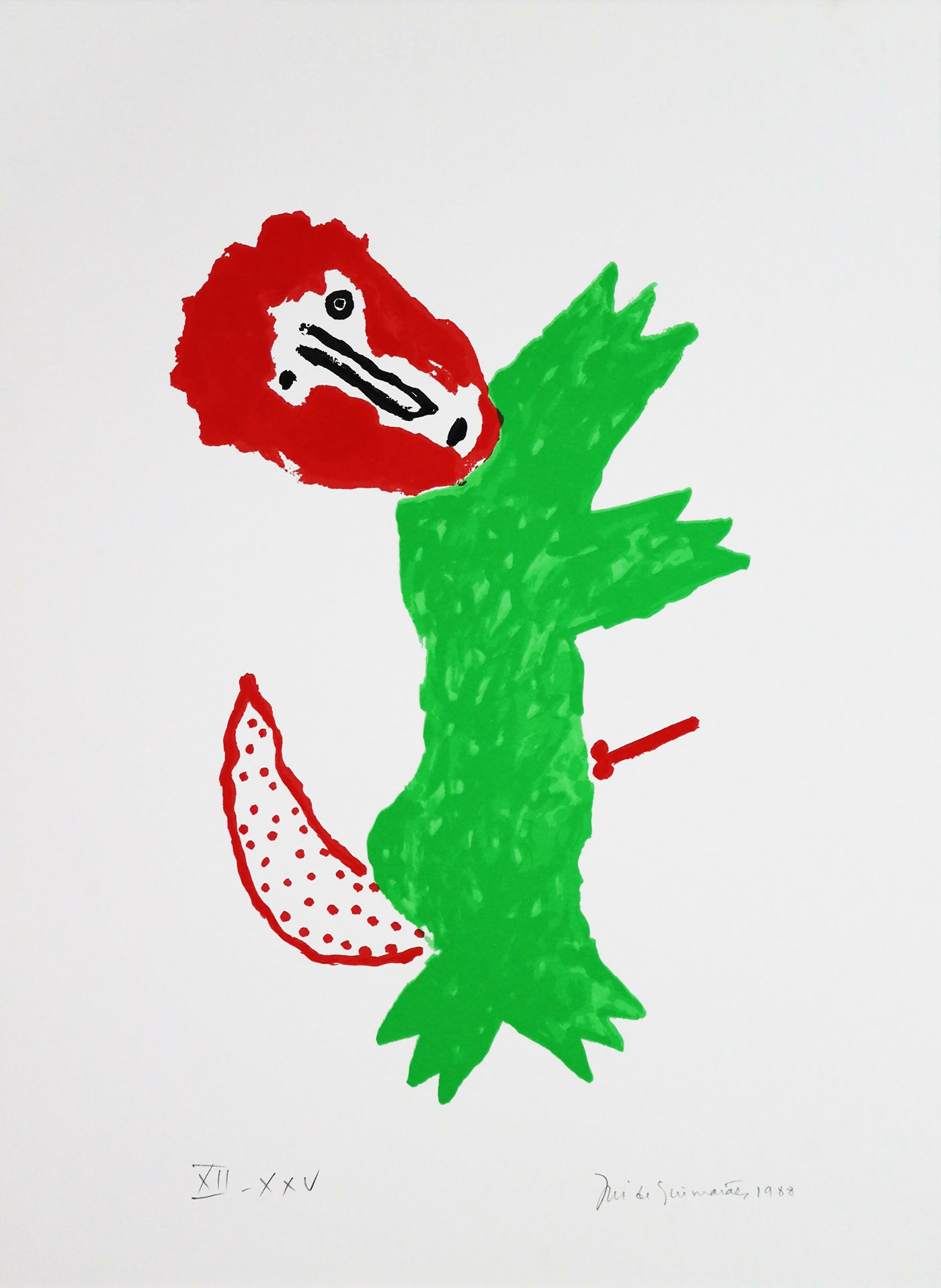 Jose-de-Guimaraes-Duende-Verde-serigrafia-s-papel-no-VII-XXV-mancha-34x20-cm-total-50x35-1988