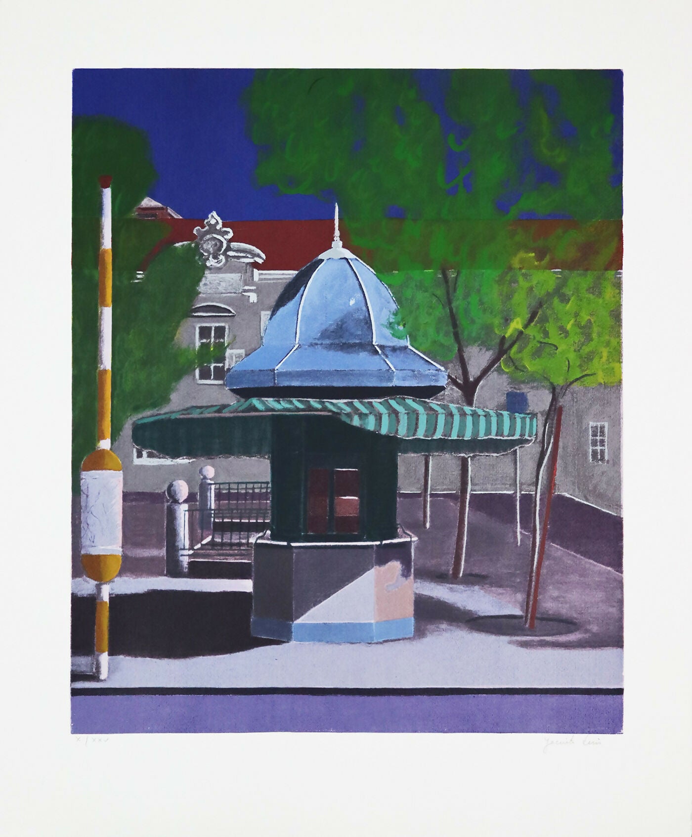 Jacinto-Luis-Quiosque-serigrafia-s-papel-X-XXV-mancha-67x55-cm-total-85x70-cm