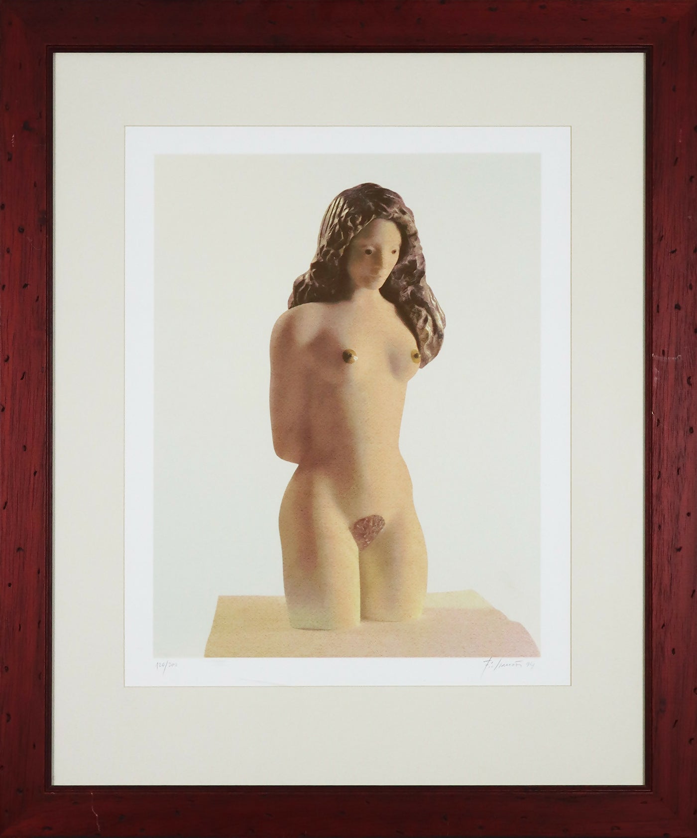 Francisco-Simoes-s-titulo-serigrafia-s-papel-120-200-mancha-445x34-cm-mold-75x62-cm-1994-1