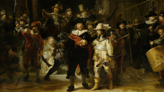 Aktivisten protestieren vor Rembrandts Werk