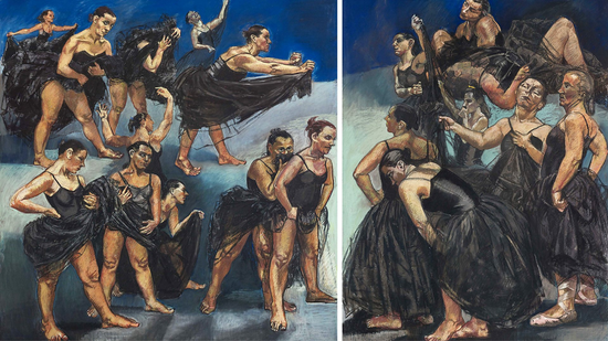 Up for auction painting "Walt Disney's Dancing Ostriches" by Paula Rego
