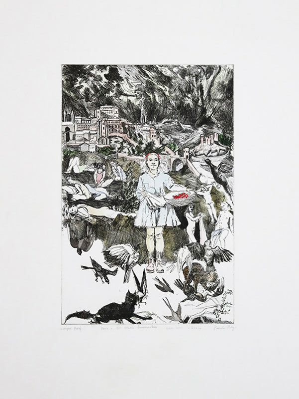 Título de Paula Rego, serigrafía, papel de prueba simple, 615 x 465 cm