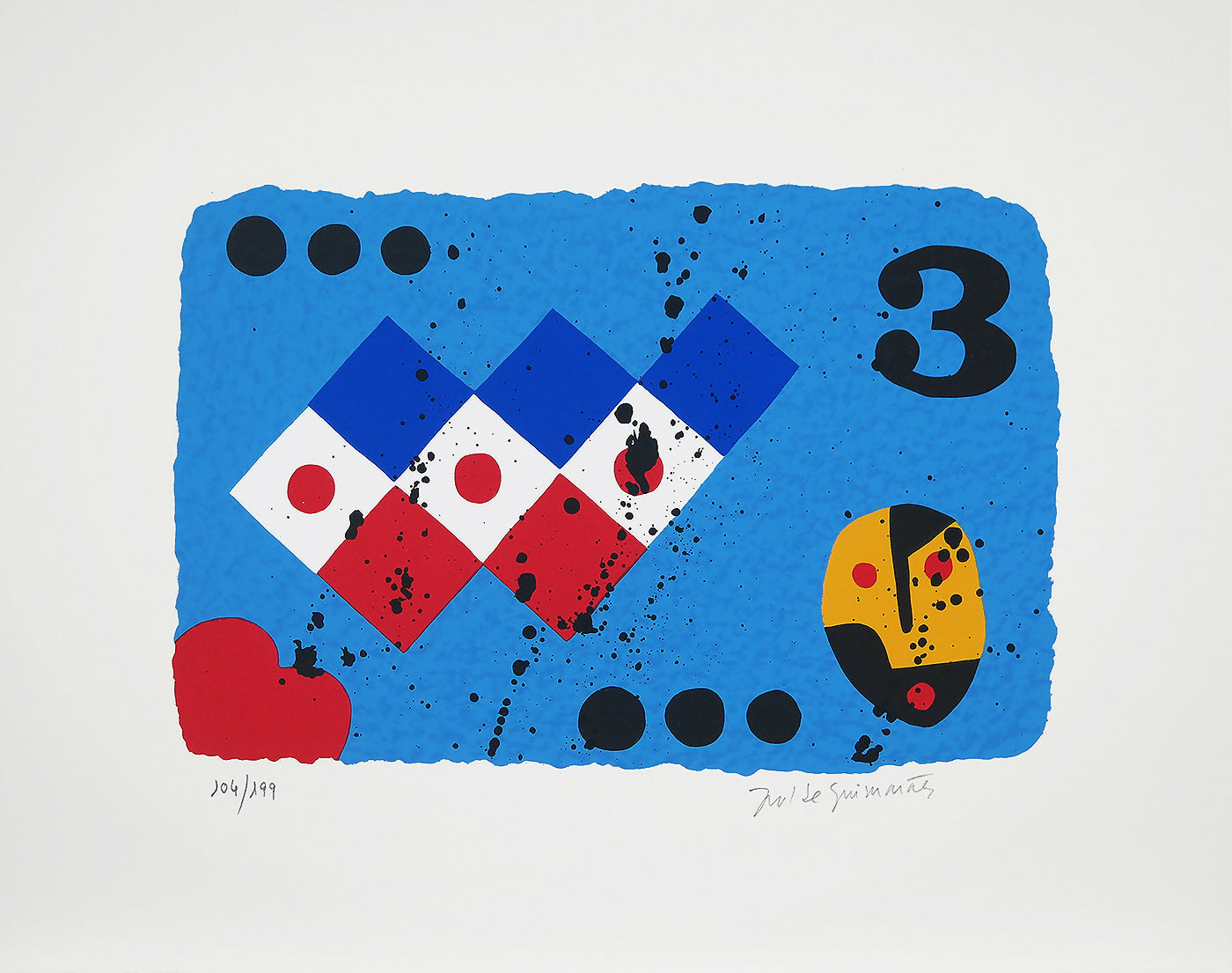 CR2916-Jose-de-Guimaraes-Serie-desenhos-na-areia-serigrafia-sobre-papel-no-104-199-mancha-20x30-total-34x43-2021