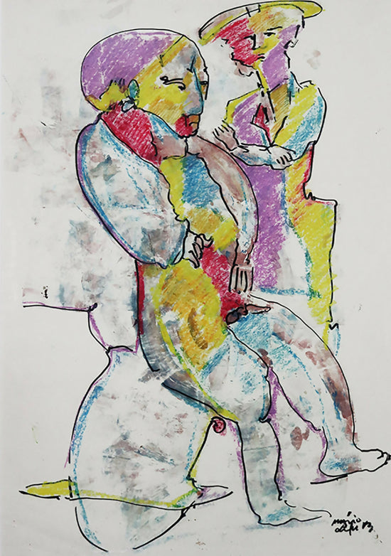 Título de Mario Silva en acrílico, papel, 69 x 48 cm (1)