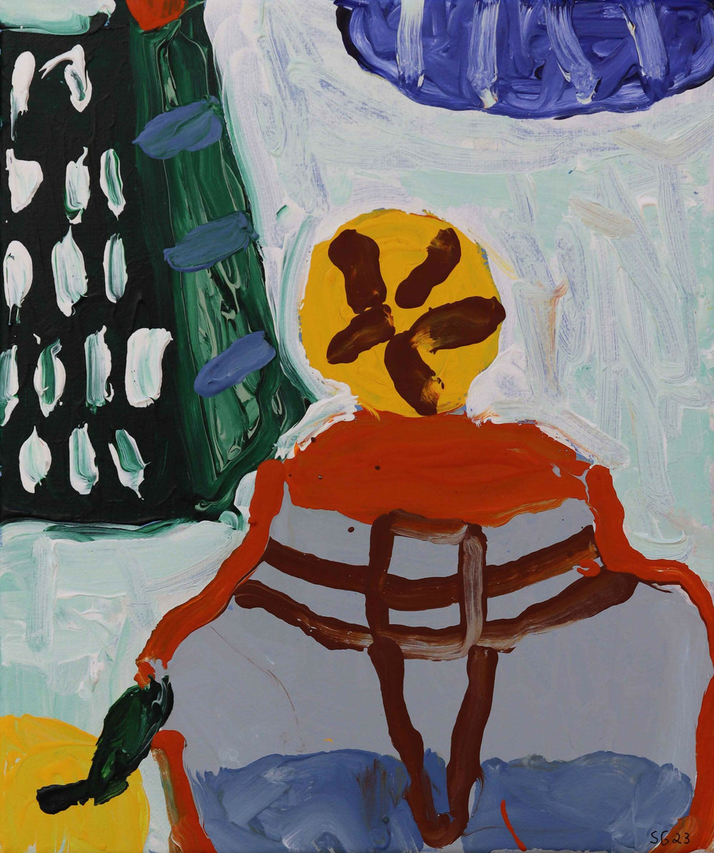 SG23.-Serie Desplazamiento de objetos, parte 4.-Acrílico sobre lienzo, escala 25 x 30 cm