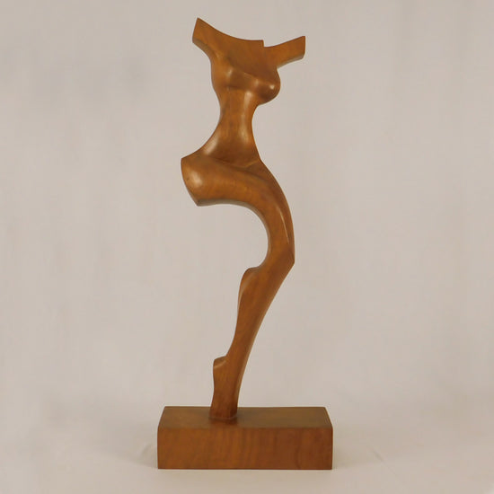 Ballerina 77 x 35 x 21 cm, cedar wood and stone