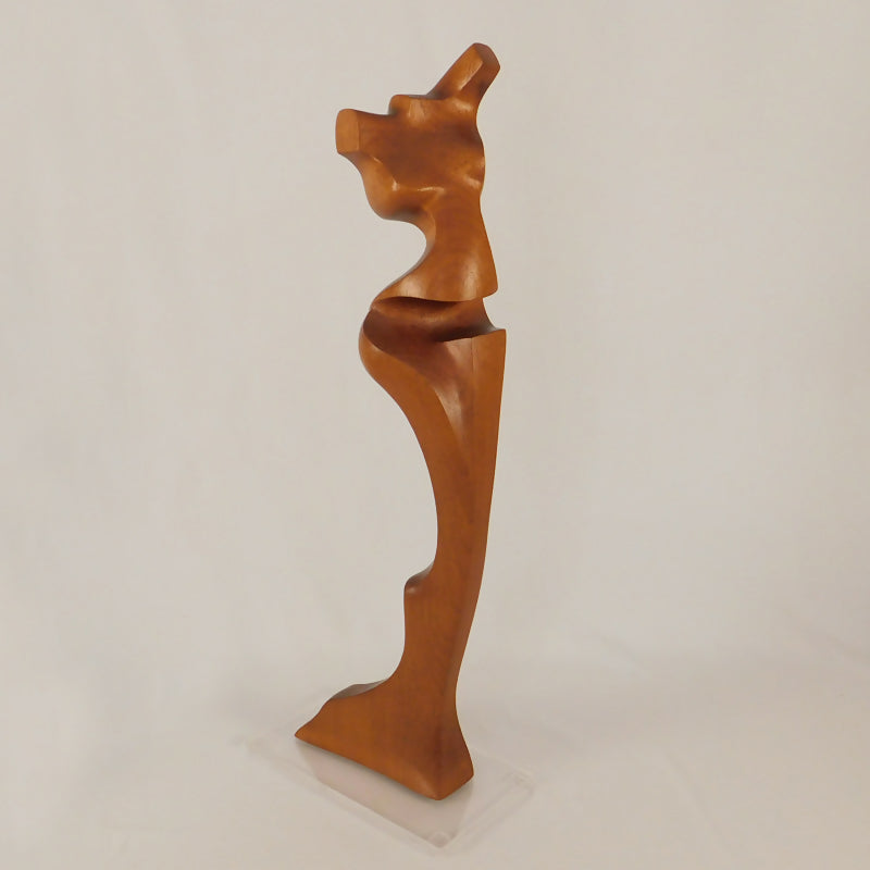 Waves 70 x 26 x 14 cm., cedar wood and stone