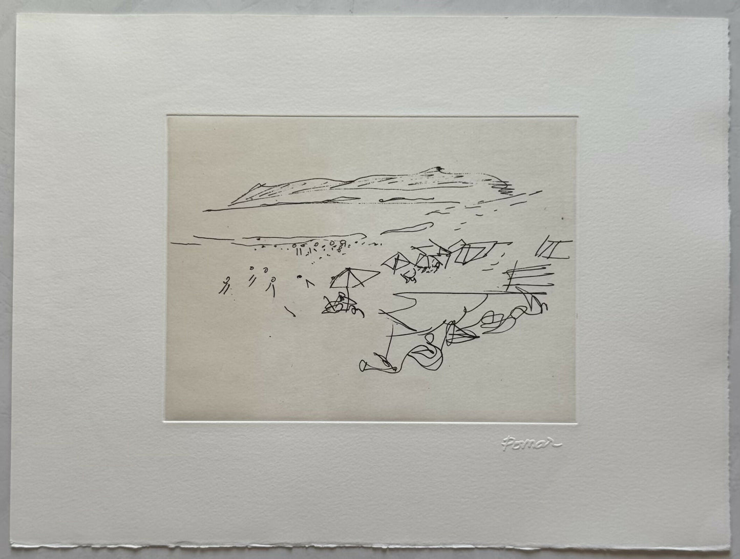 Júlio Pomar - Chancela, selo branco do artista - Serigrafia