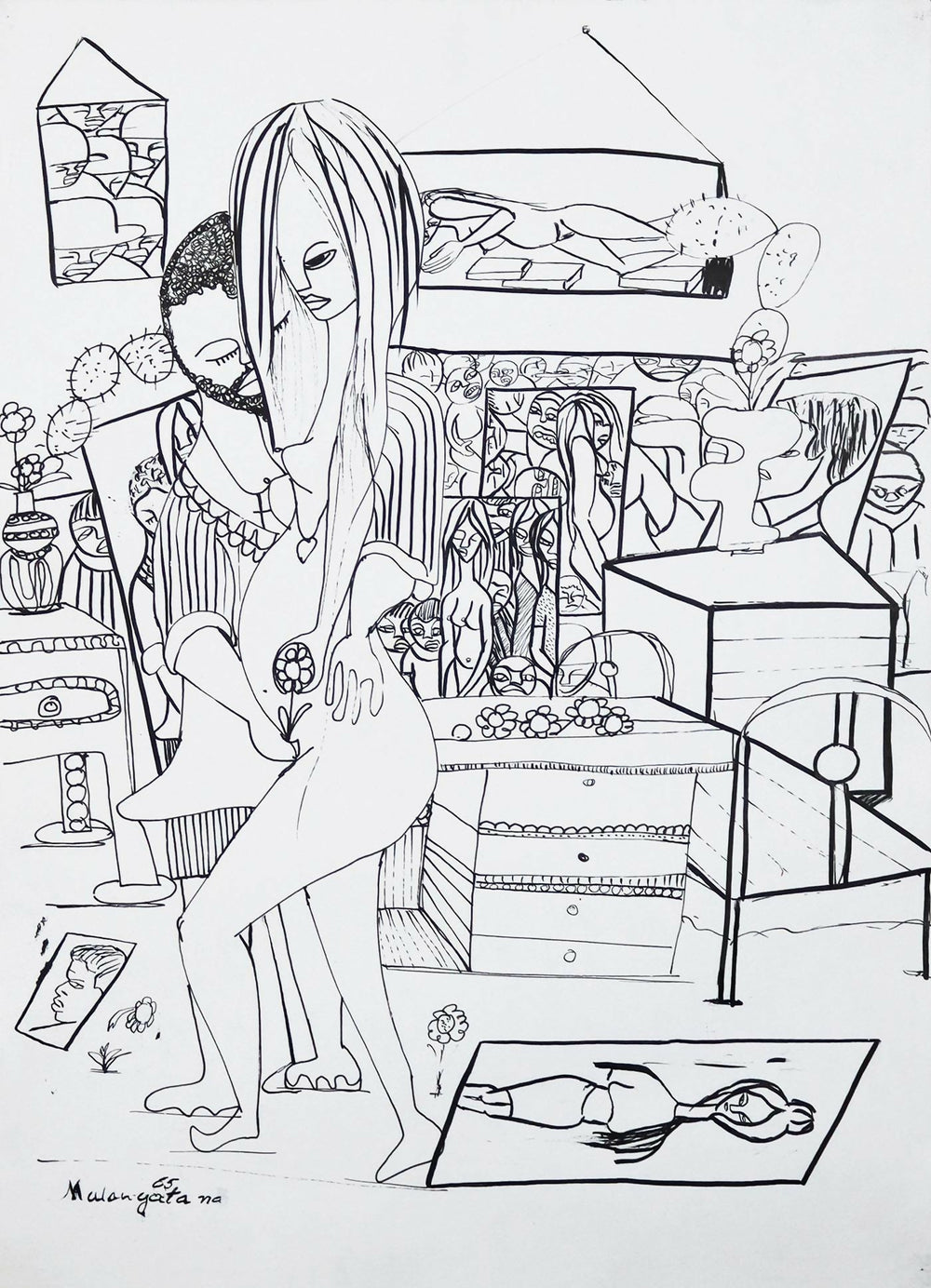 Malangatana-s-titulo-Tinta-da-china-s-papel-51x365-cm-1965-1