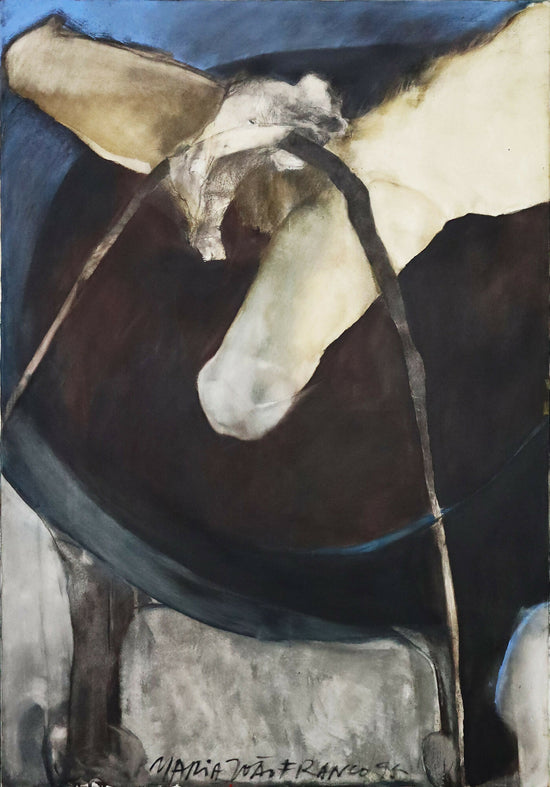 Maria-Joao-Franco-O-silencio-de-orgama-oleo-s-tela-130x89-cm-mold-136x96cm-1995-