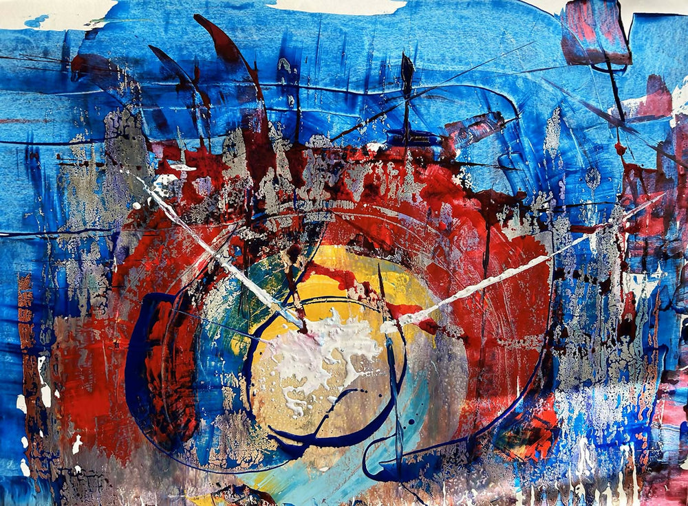 Olinda Mota, Fertilización, Técnica Mixta, sobre papel, 595 x 84 cm, 500 g