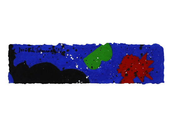 Jose-de-Guimaraes-s-Titel-Gouache-s-Büttenpapier-8x33-cm-Form-29x54-cm-1-1