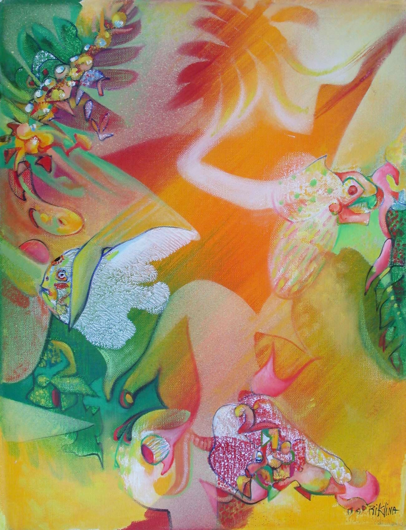Rik Lina - In a leaf - Pintura