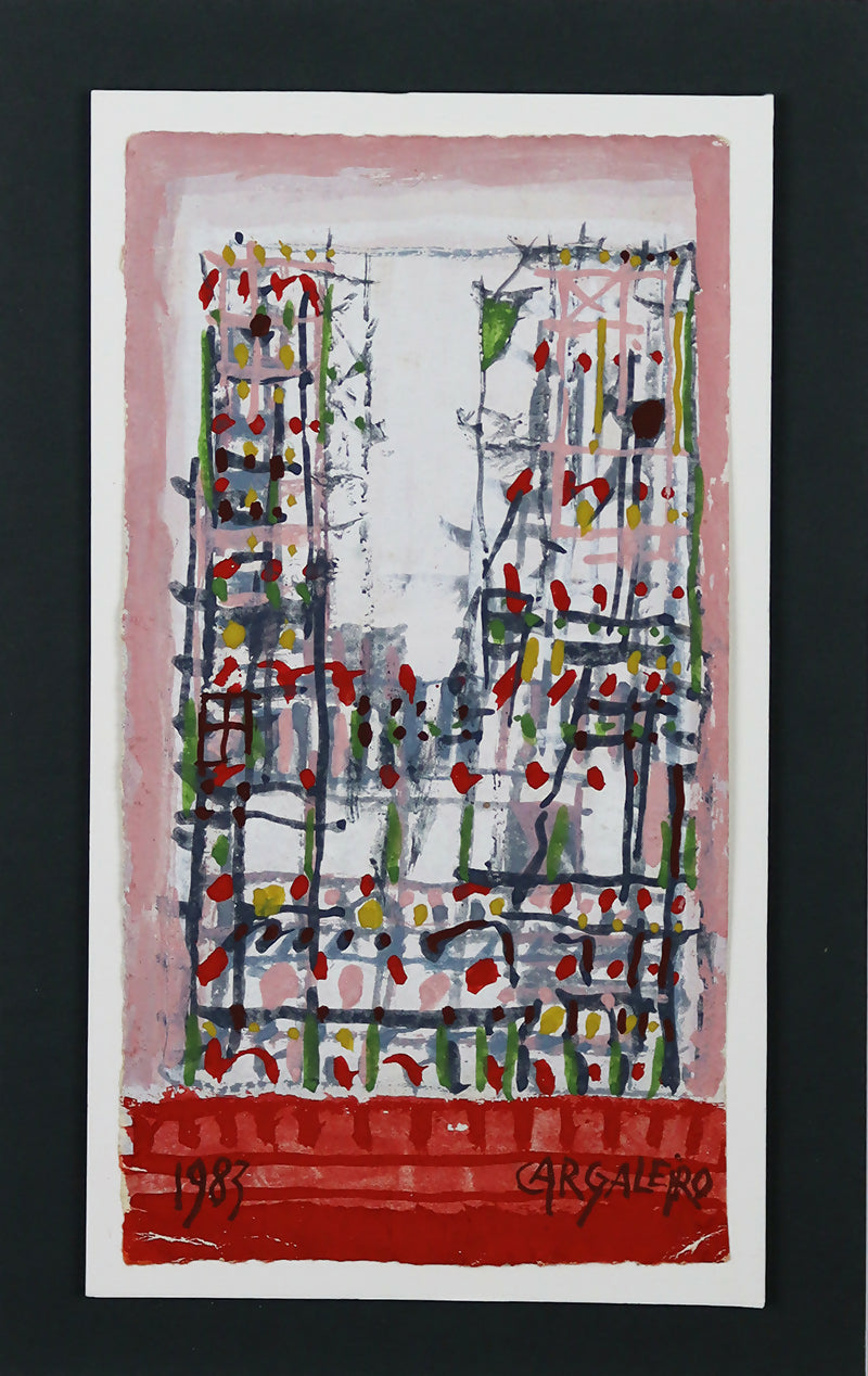 Manuel Cargaleiro - Guache sobre papel, 1983 - Pintura