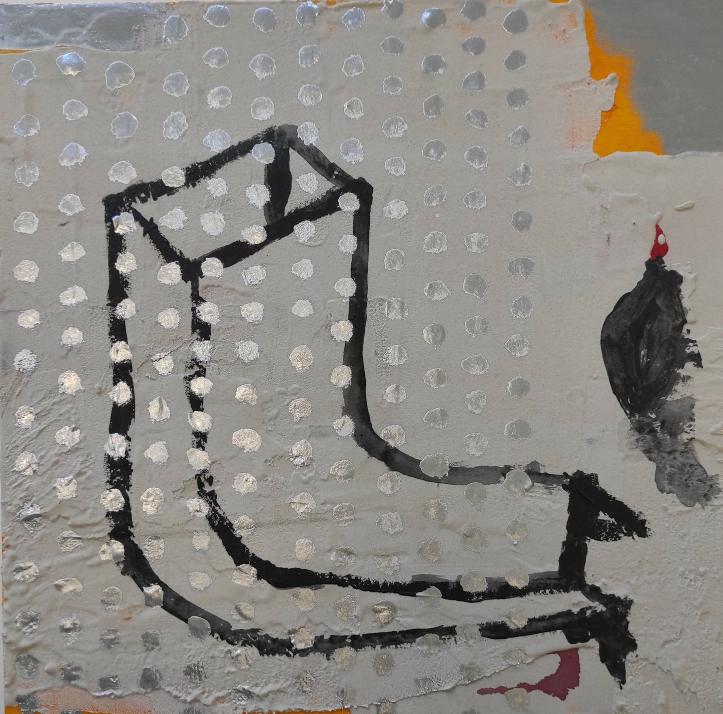 Cosa 30 x 30 x 3 cm., mixta sobre tabla_2025