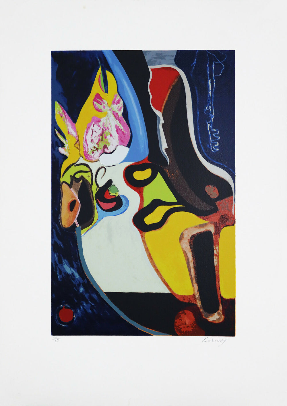 Mario Cesariny - Trozo de carne - serigrafía sobre papel - 58 x 75 - 495 x 315 cm - total 71 x 495 cm
