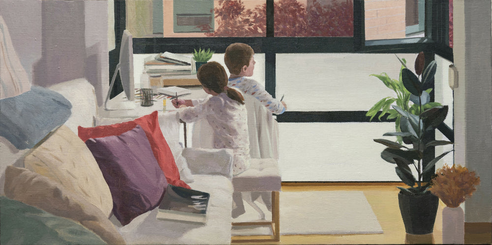 Zeichnung 30 x 60 cm, Öl auf Linol_2024