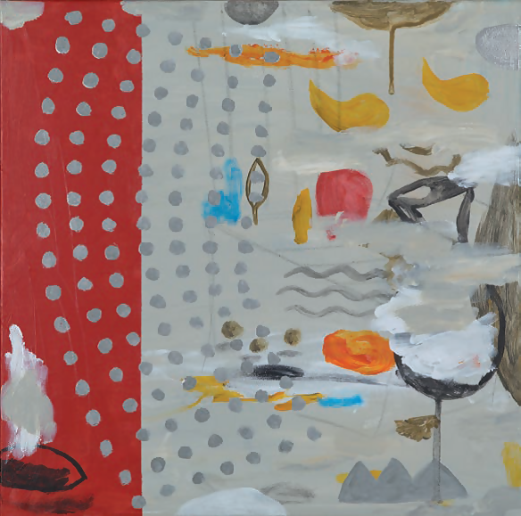 Arpegio 50 x 50 cm., mixto sobre lino_2021