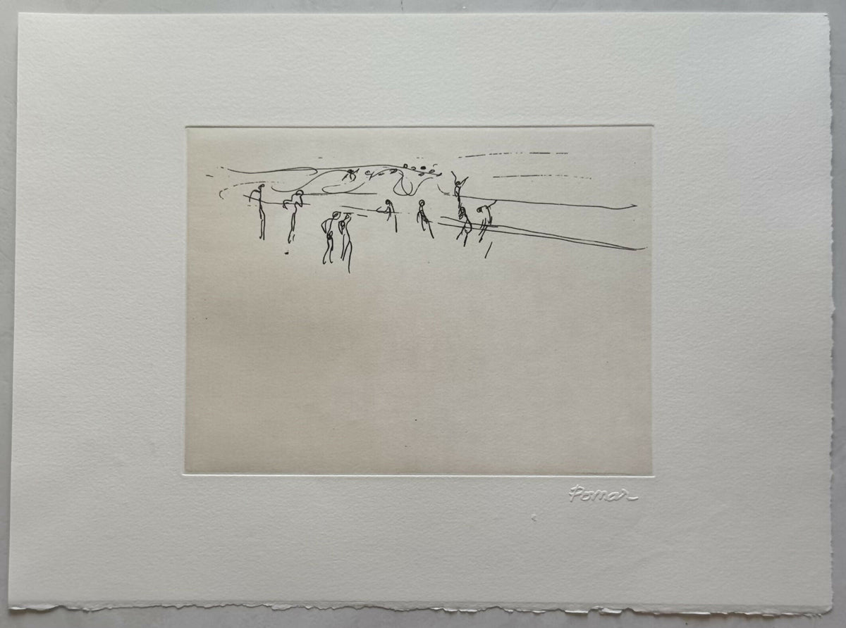Júlio Pomar - Chancela, selo branco do artista - Serigrafia
