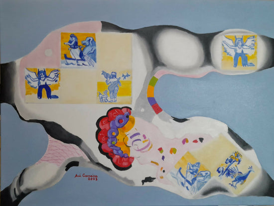 POLO II A, Óleo sobre lienzo, Rui Carreira, 2023, 80X60X4 cm.