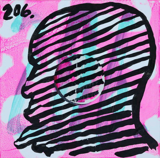 
                  
                    Francisco Vidal, título de la película Técnica equivocada, portada del disco de vinilo n.° 206, 210, 31 x 31 cm, 2024
                  
                