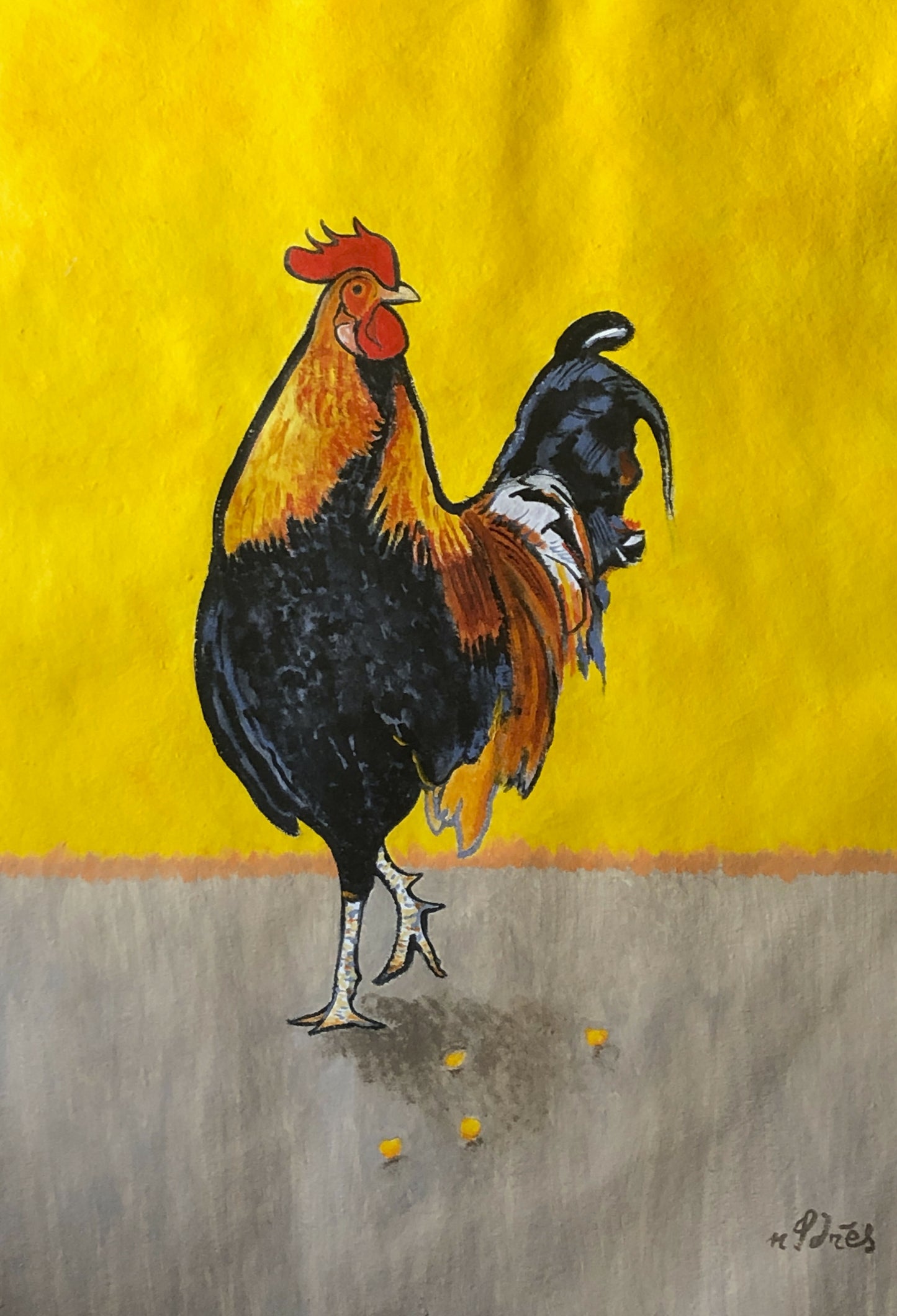 Andres Calderon Sanchez - Galo Preto - Pintura