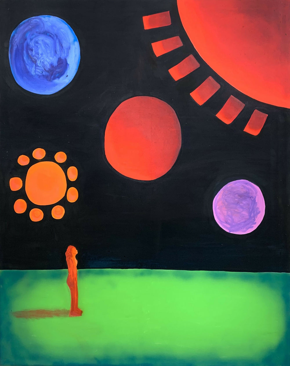 Cinco soles 146 x 114 cm., mixed on linen_2024