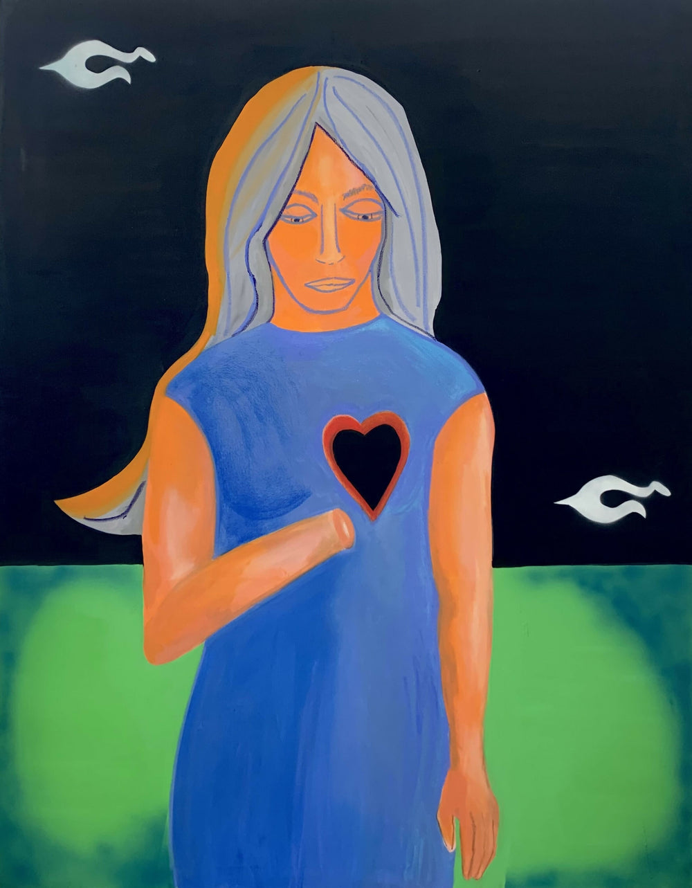 Duda 146 x 114 cm., mixta sobre lino_2024