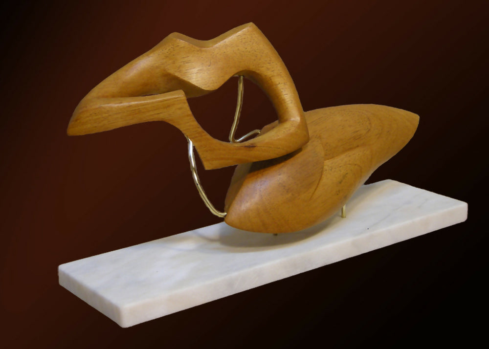 Deconstructed20 x 38 x 11 cm., cedar wood, brass and marble