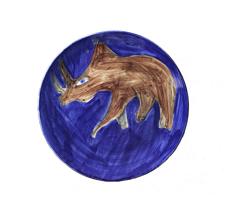 Inacio-Matsinhe-Rinoceronte-Prato-em-ceramica-23-cm-1999-1