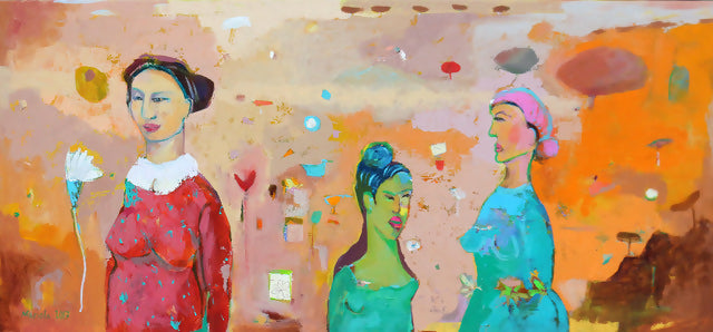 Tres Graças, 70x150cm,acrilico