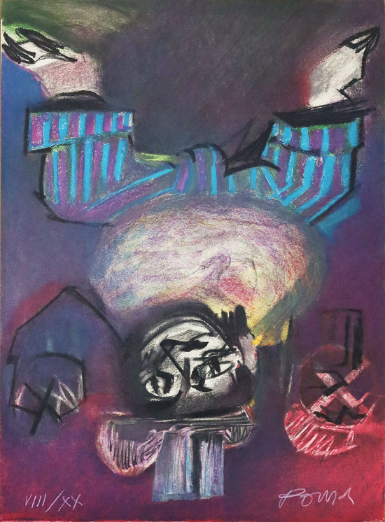 Julio-Pomar-Der-Bankier-Siebdruck-auf-Reispapier-VIII-XX-76x56-cm
