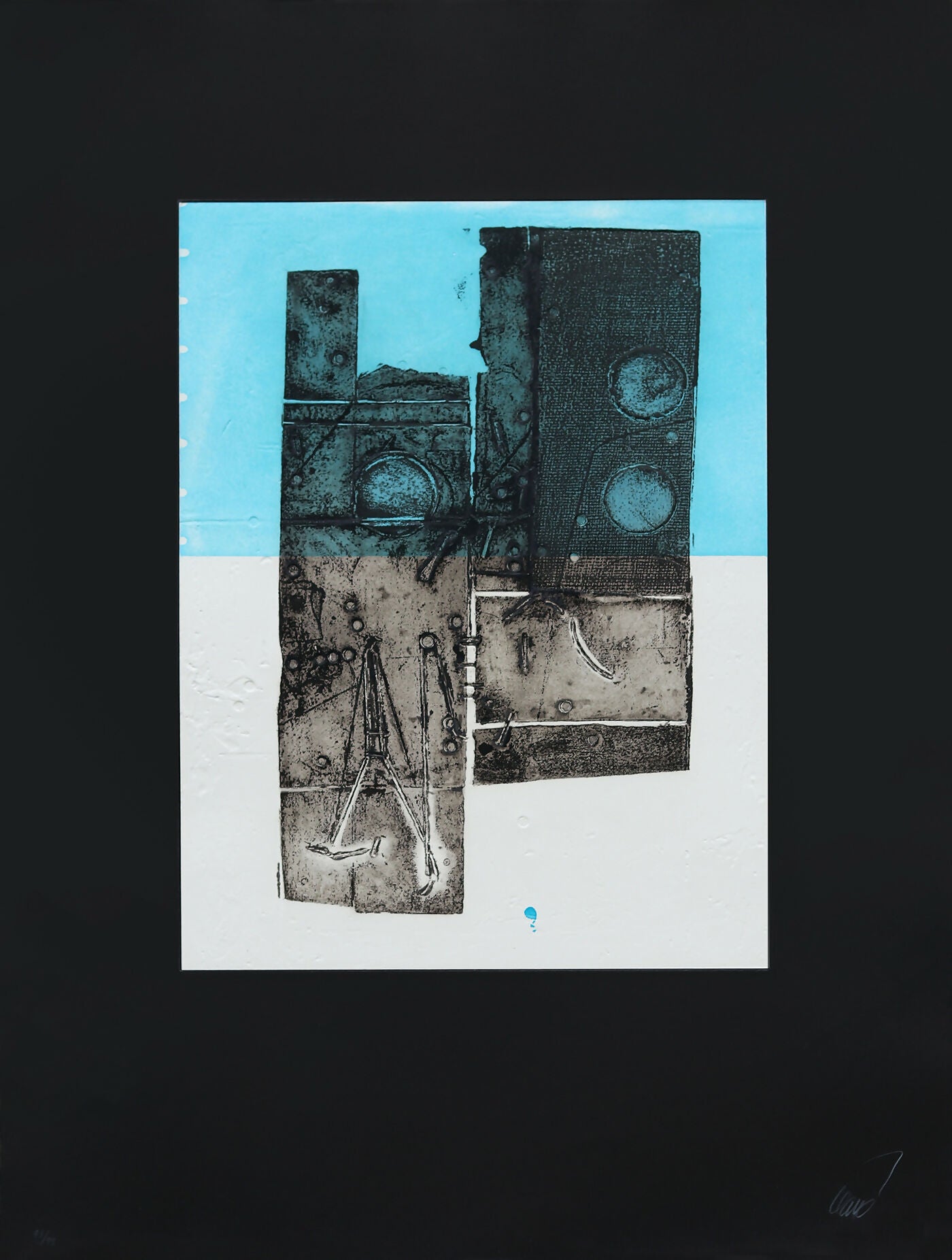 Antoni-Clave-Un-Instrument-no-83-99-gravura-sobre-papel-guarro-76-x-57-cm-1989