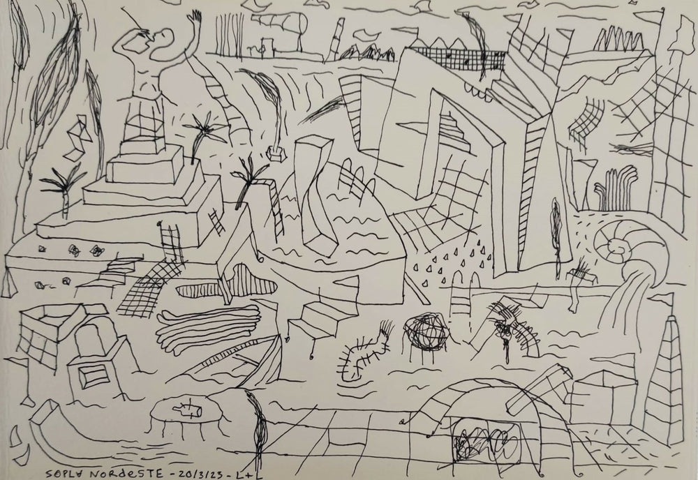 Sopla Noreste 21 x 29 cm., tinta sobre papel_2023