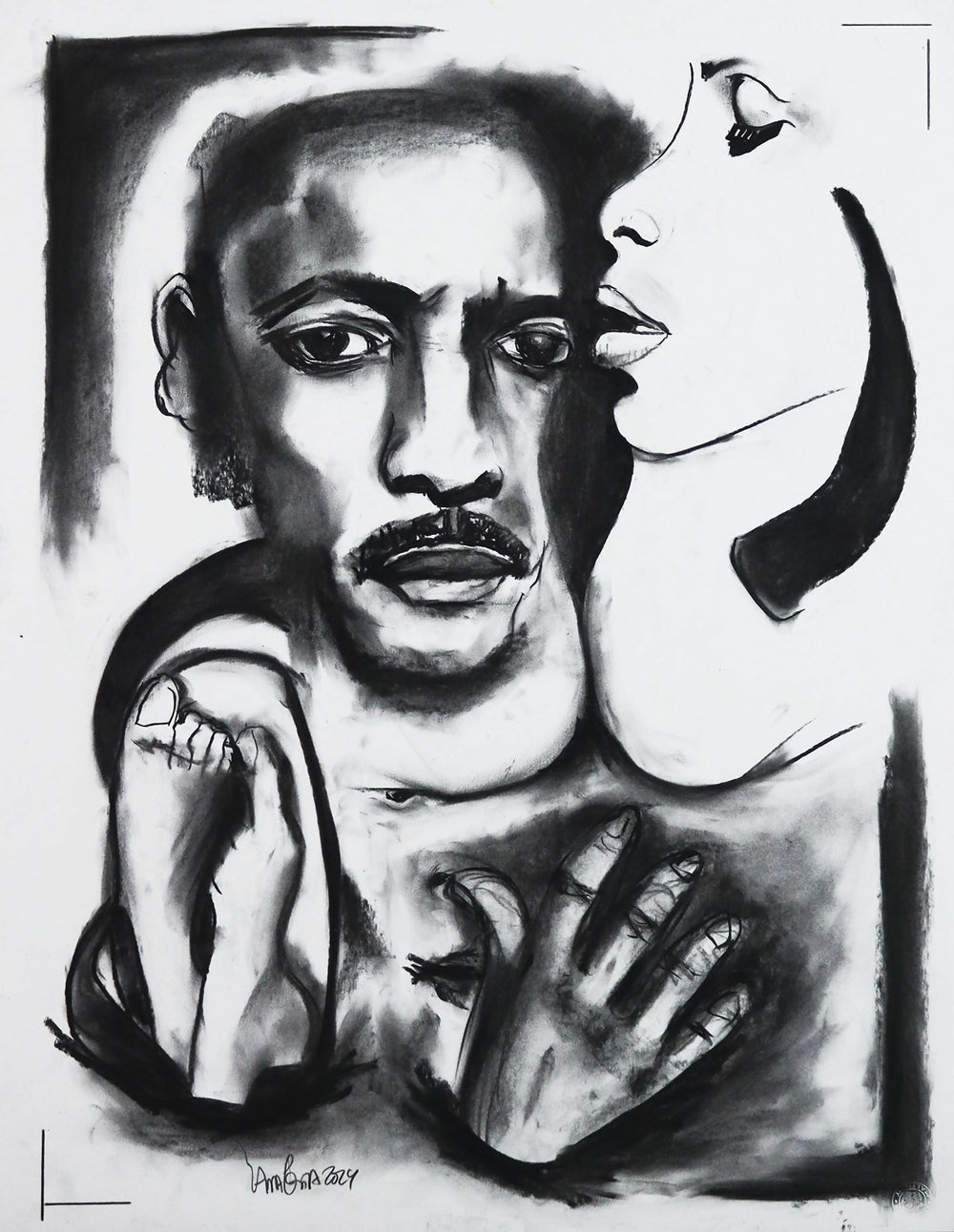 Título de Ana Costa: óleo pastel sobre papel, 65 x 50 cm, 2024