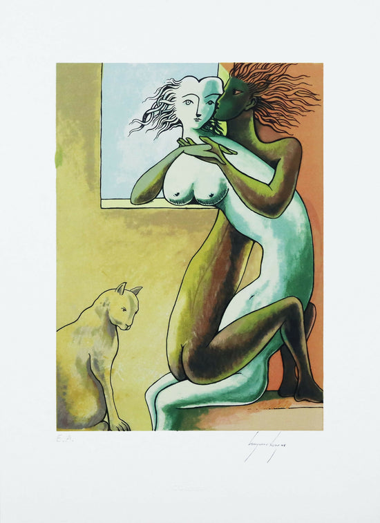 Cruzeiro-Seixas-s-Titel-Siebdruck-s-Papier-EA-Fleck-35x25-cm-insgesamt-50x36-cm
