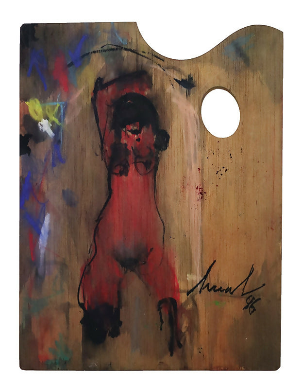 Artur-Bual-Acryl auf Holz-335x25-cm-1996