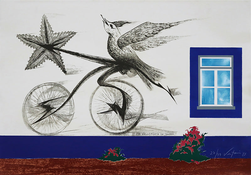 Avispa Velocipoeta de Tavira - serigrafía sobre papel - n.º 27 - 99 - 65 x 95 cm - 1981