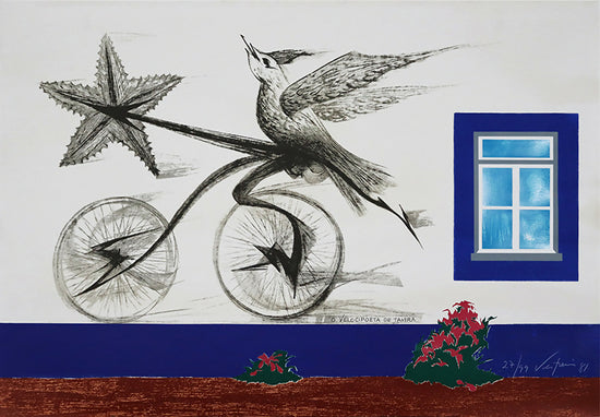 Avispa Velocipoeta de Tavira - serigrafía sobre papel - n.º 27 - 99 - 65 x 95 cm - 1981