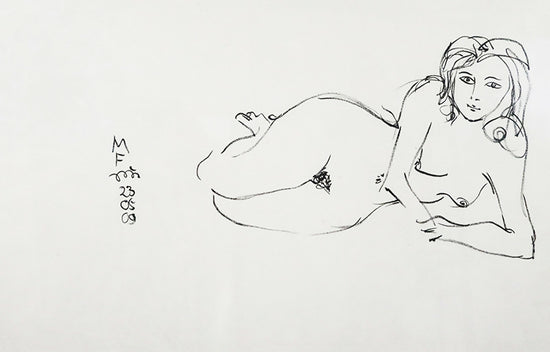 
                  
                    Dibujo del título de João Cutileiro en tinta china sobre papel, 89 x 139 cm, 1 de enero de 2009
                  
                
