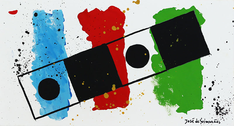 José de Guimarães - Guache sobre papel - Pintura