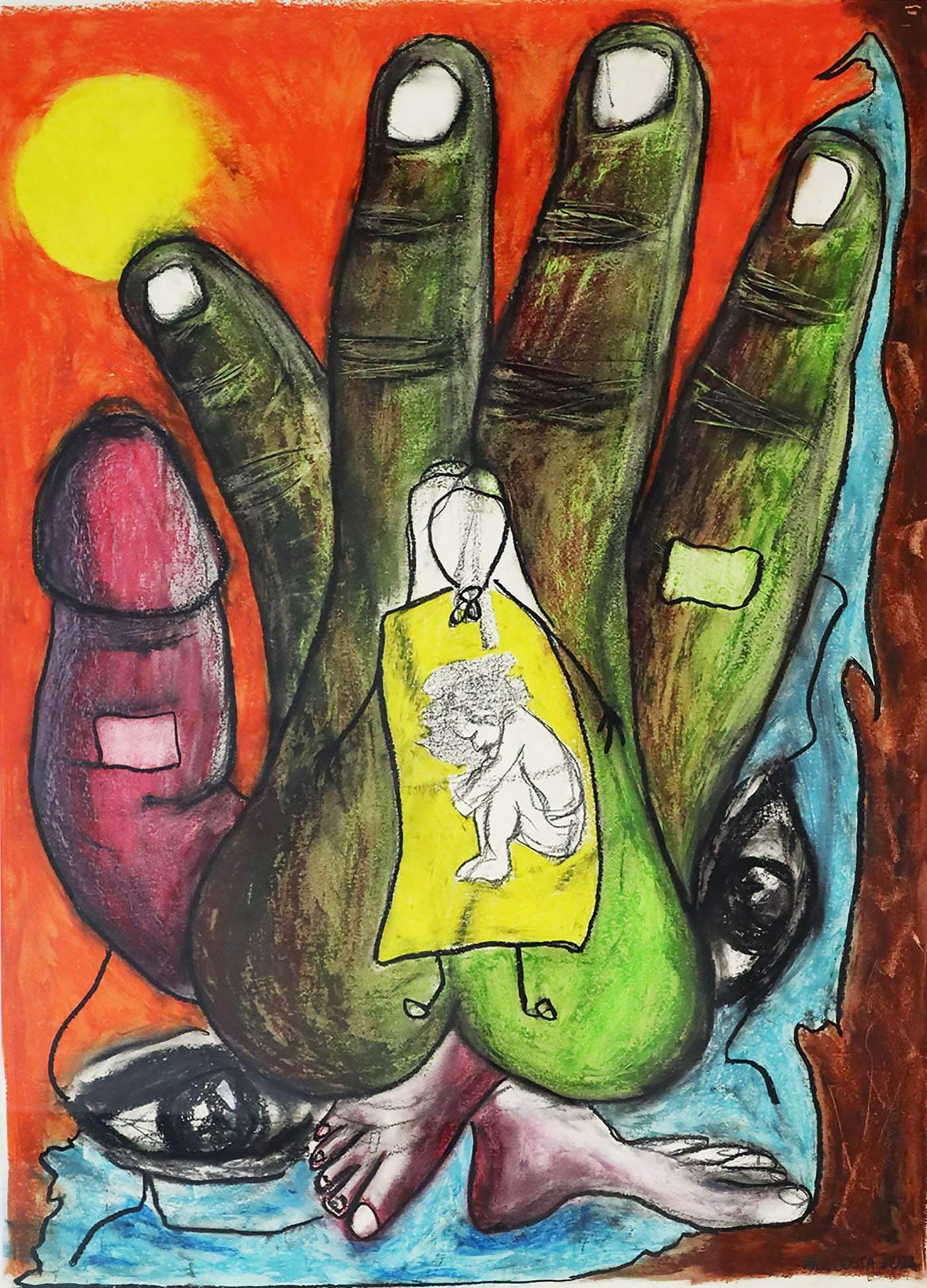 Ana-Costa-s-titulo-Tecnica-mista-s-papel-96x67-cm-mold-115x86-cm.