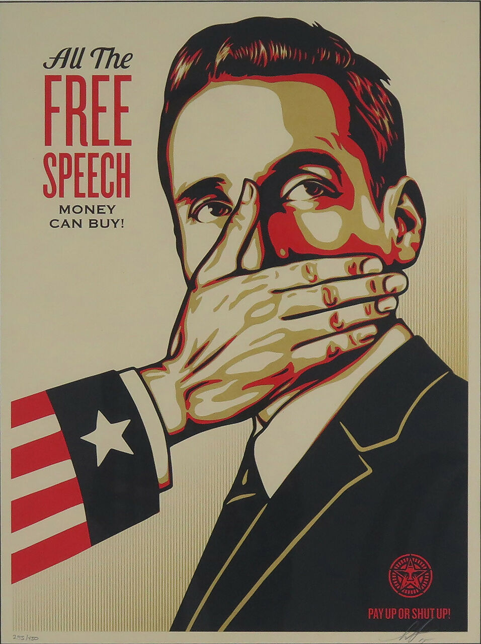Shepard-Fairey_Free-Speech_Siebdruckpapier-295-450_Dimm-mit-Rahmen-82x66_Dimm-Fleck-61x46-Fleck
