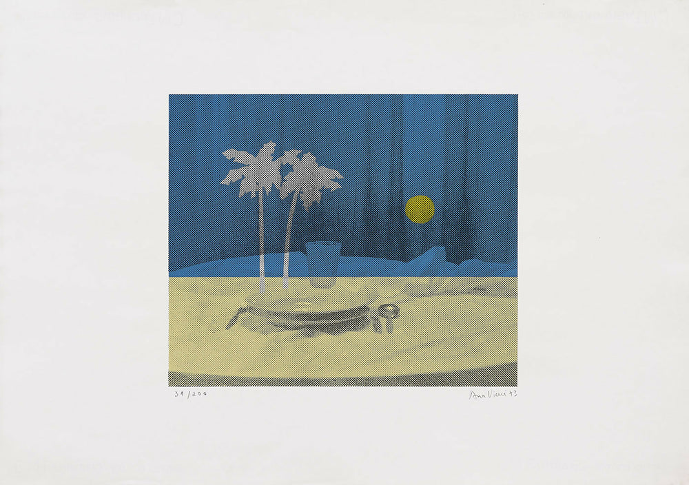 Título de Ana Vieira - Serigrafía - Papel n.° 31 - 200 - Mancha - 33 x 38 cm - Total: 56 x 76 cm - 1973