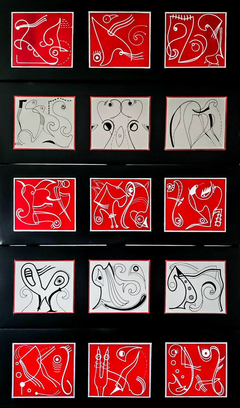 5 x 3 não sao 15 nº 2 -  60 x 100 cm esmalte e caneta sobre tela 2025