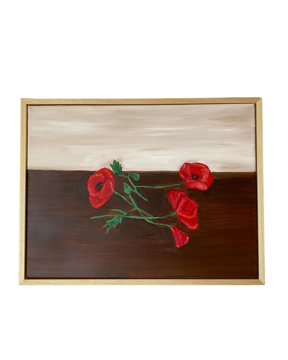 Pintura de amapolas cosechadas