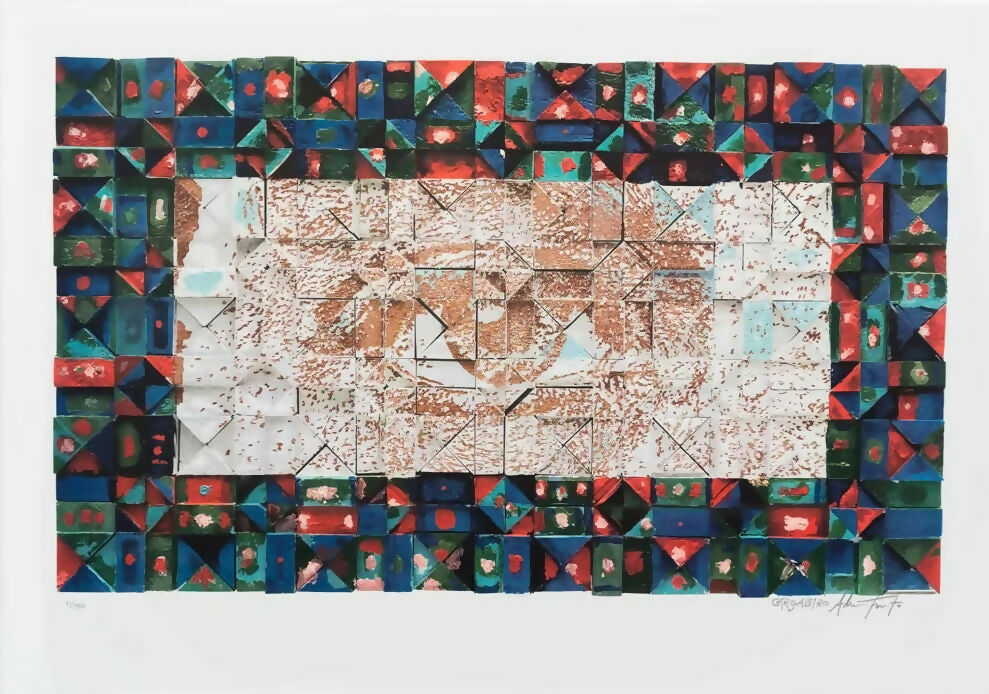 Vhils e Manuel Cargaleiro - Tributo, 2023 - Litografia