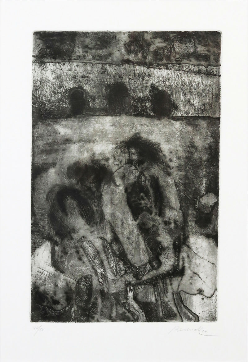Júlio Resende - Ribeira Negra - Gravura