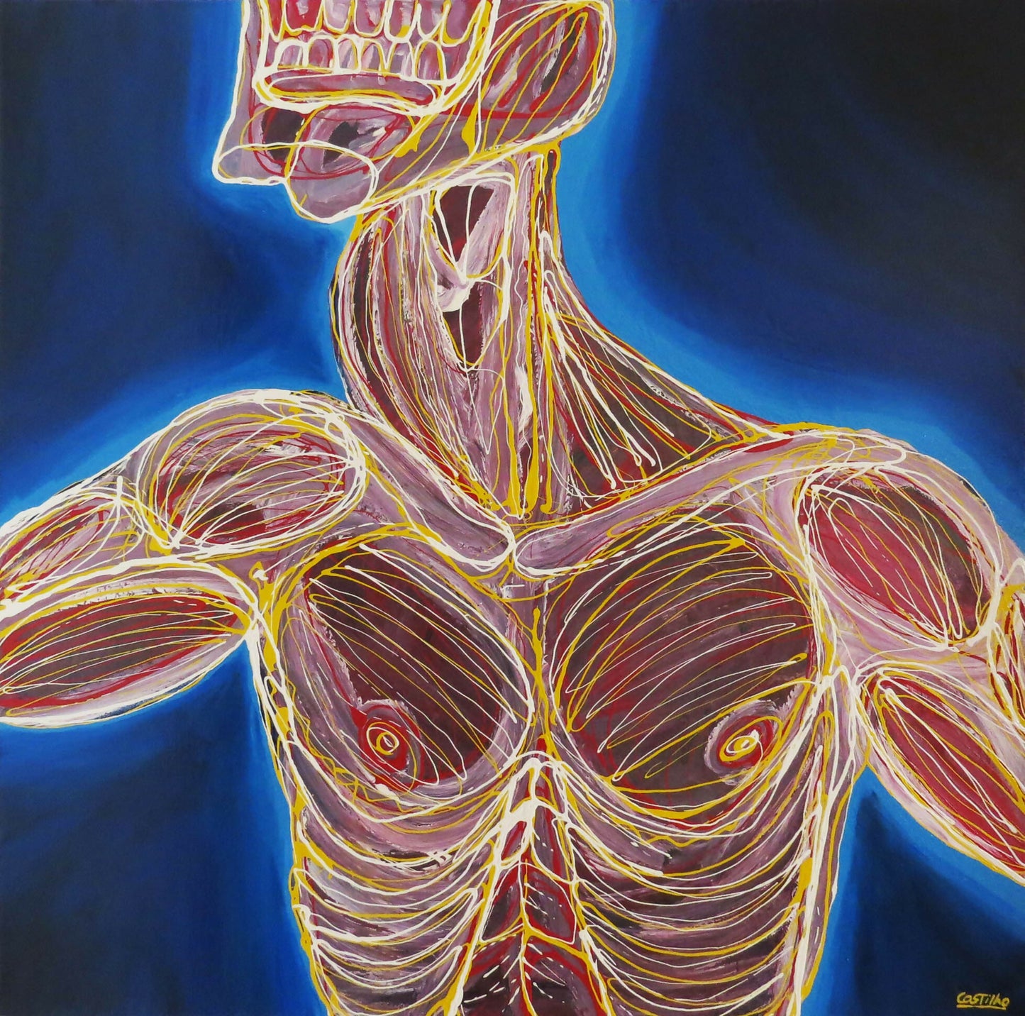 Hugo Castilho - Tecido humano - estudo nº2 - Pintura